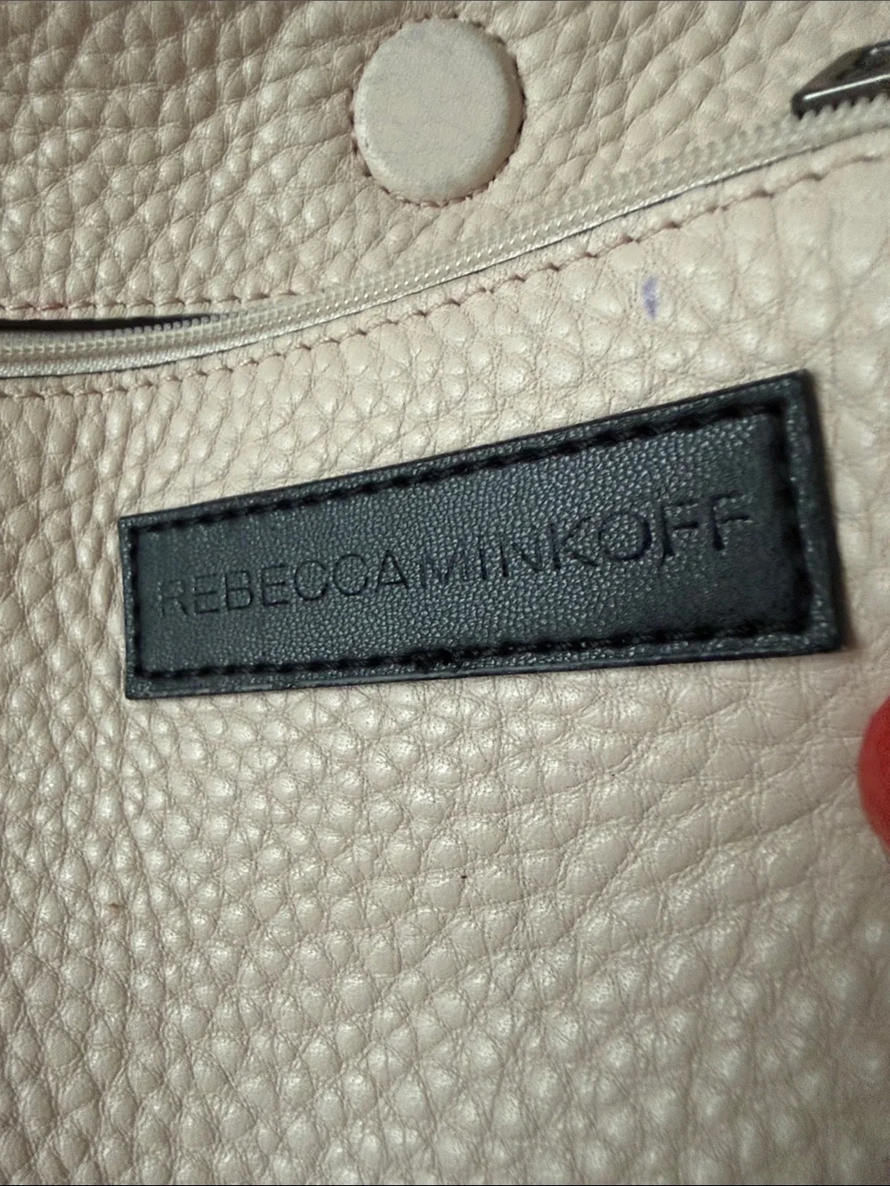 Rebecca Minkoff Unlined 100% Leather Mini Whipstitch Tote in Light Blush